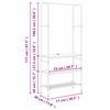 vidaXL Ράφι ρούχων με ράφια Γκρι sonoma 77 x 30 x 171 εκ