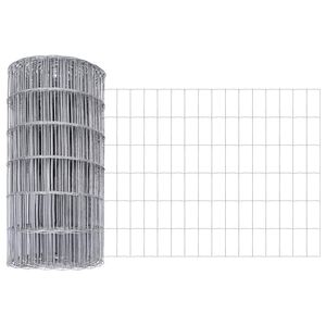 vidaXL Φράχτης Εuro Ασημί 0.6 x 10 μ Χάλυβας με θερμή επιμετάλλωση