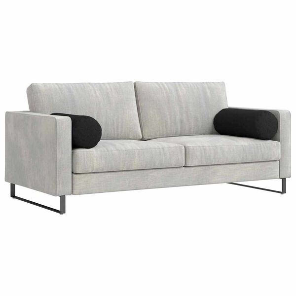 vidaXL Μαξιλάρια Στήριγμα 2 pcs Μαύρο Ø 25 x 70 cm ύφασμα