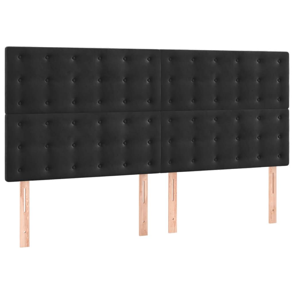 vidaXL Πλαίσιο Κρεβατιού με Κεφαλάρι Μαύρο 180x200 εκ. Βελούδινο