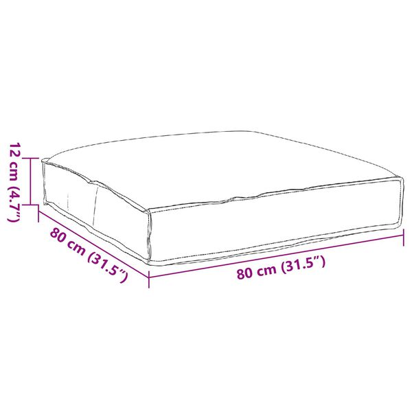 vidaXL μαξιλάρι παλέτας για κάθισμα μπλε 80 x 80 x 12 εκ με ύφασμα Oxford