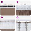 vidaXL Κουρτίνα με κουρτίνες 2 pcs Καπουτσίνο 140 x 140 cm Βελούδο