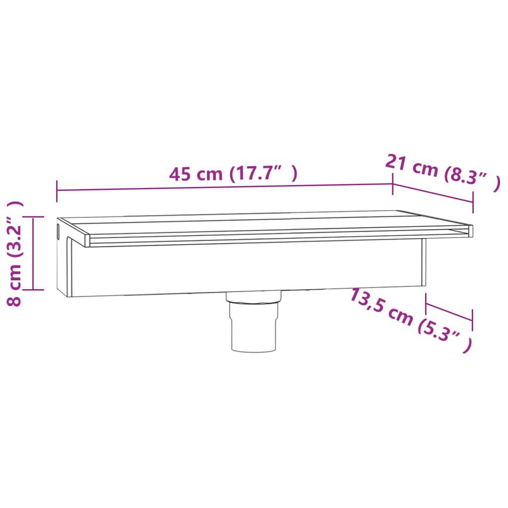 vidaXL Σιντριβάνι Καταρράκτης Πισίνας με RGB LED 45 εκ. Ακρυλικό