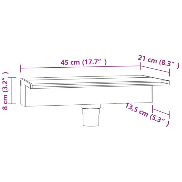 vidaXL Σιντριβάνι Καταρράκτης Πισίνας με RGB LED 45 εκ. Ακρυλικό