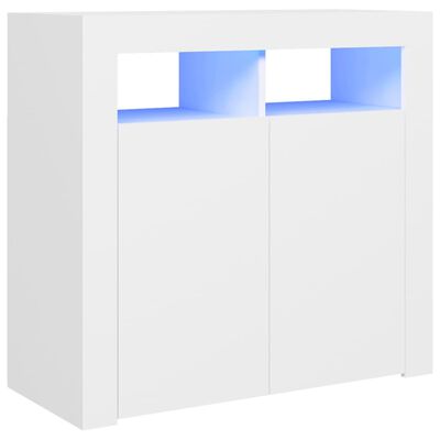 vidaXL Ντουλάπι με LED Λευκό 80 x 35 x 75 εκ.