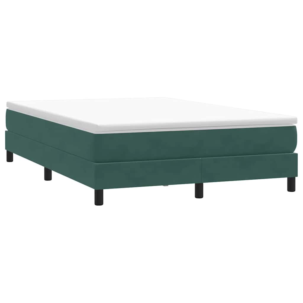 vidaXL Box Spring Κρεβάτι χωρίς στρώμα Σκούρο πράσινο Βελούδινο