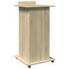 vidaXL Αναλόγιο με Ροδάκια & Συρτάρι Sonoma Δρυς 55x55x107εκ Επεξ Ξύλο