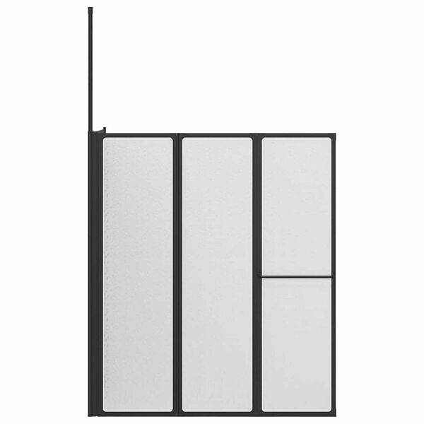 vidaXL Διαχωριστικό ντους Other Μαύρο 120 x 70 x 137 εκ Αλουμίνιο