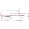 vidaXL Σκελετός Κρεβ. Χωρίς Στρώμα Καφέ Δρυς 183x213 εκ. Μεταλλικό