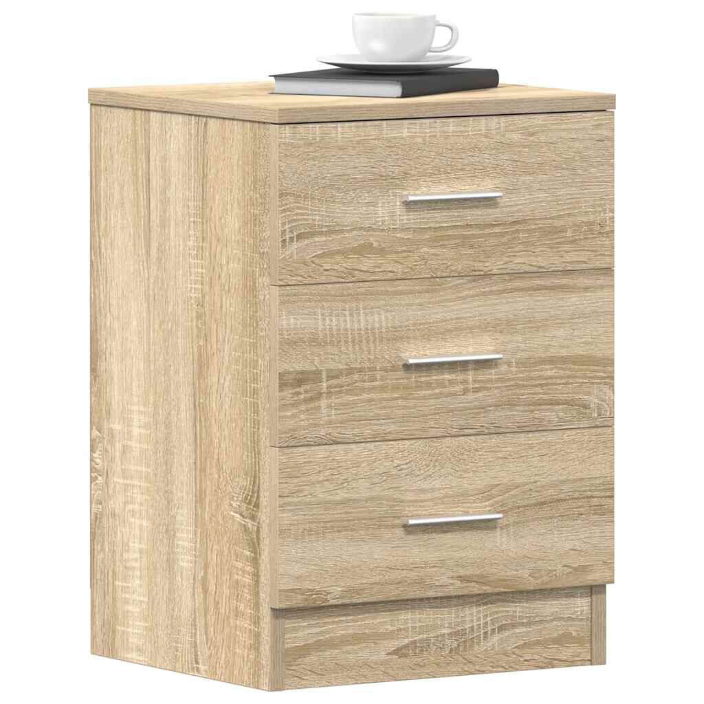 vidaXL Κομοδίνο Χρώμα Sonoma Δρυς 38 x 35 x 56 εκ. από Επεξ. Ξύλο