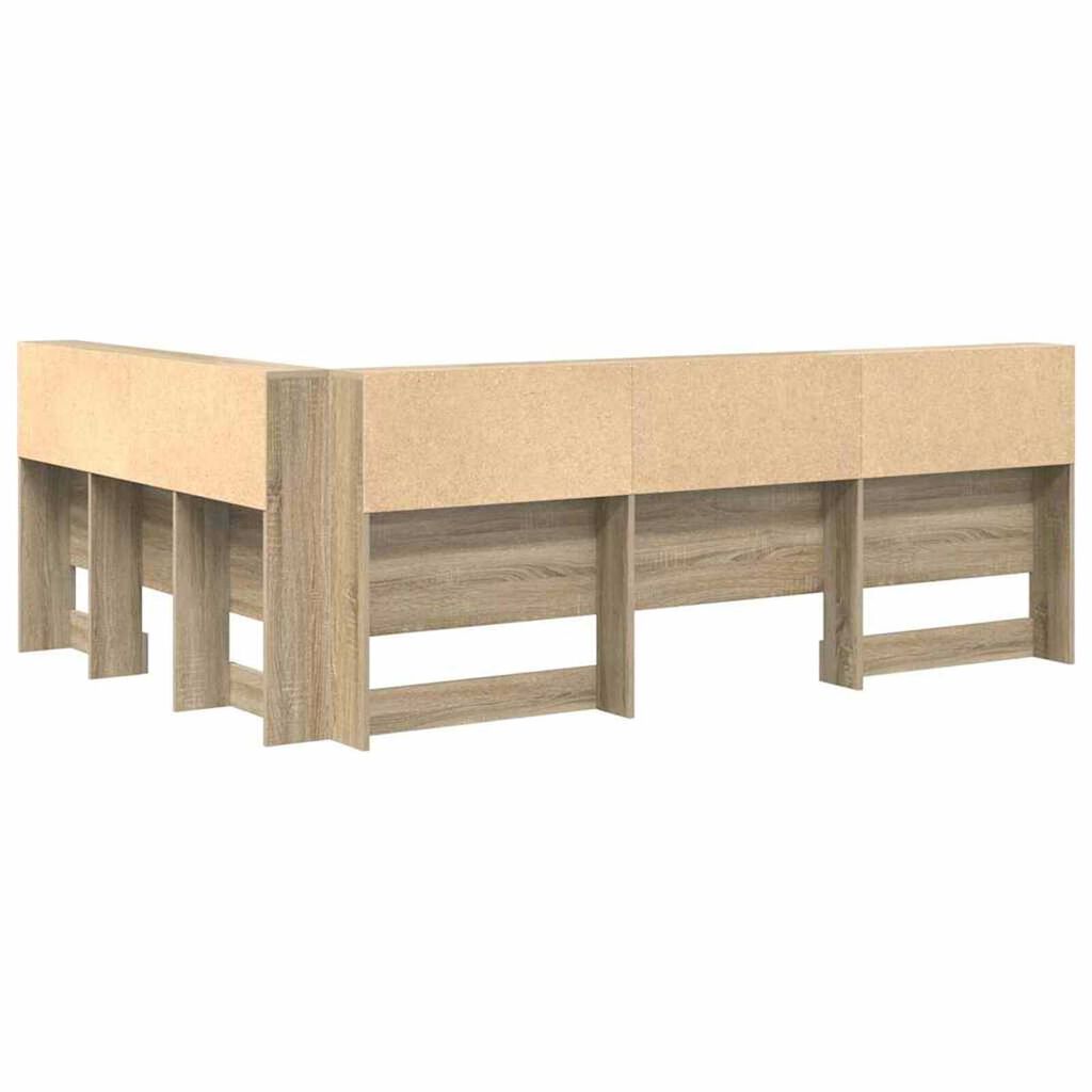vidaXL Κεφαλάρι Αποθήκης με ράφι Sonoma Δρυς 140 cm Επεξεργασμένο ξύλο