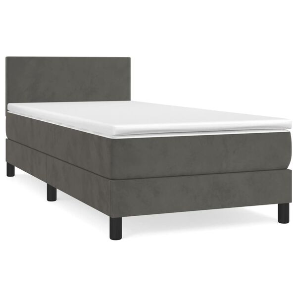 vidaXL &Kappa;&rho;&epsilon;&beta;ά&tau;&iota; Boxspring &mu;&epsilon; &Sigma;&tau;&rho;ώ&mu;&alpha; &Sigma;&kappa;&omicron;ύ&rho;&omicron; &Gamma;&kappa;&rho;&iota; 90x190 &epsilon;&kappa;. &Beta;&epsilon;&lambda;&omicron;ύ&delta;&iota;&nu;&omicron;