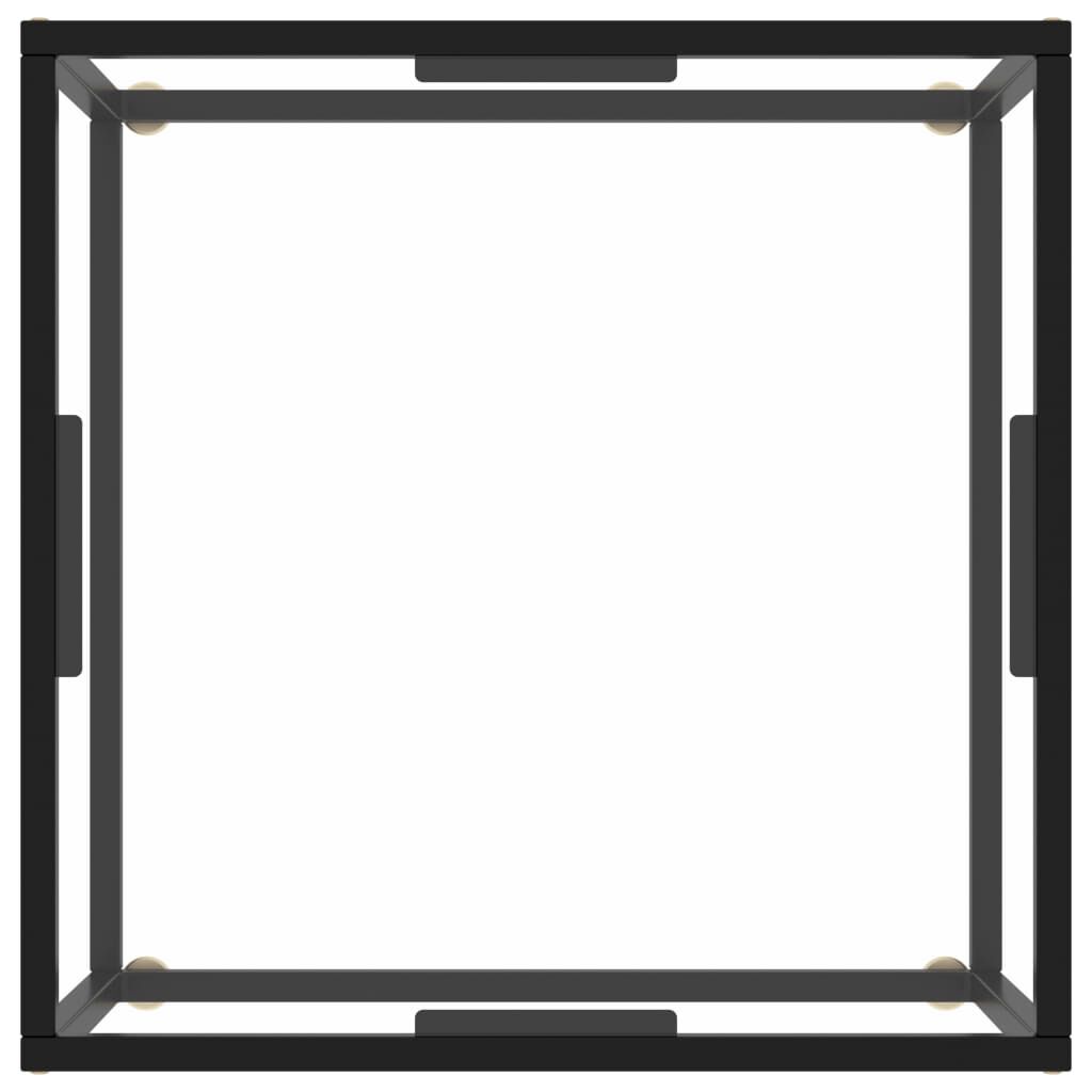 vidaXL Τραπεζάκι Σαλονιού Μαύρο 60 x 60 x 35 εκ. με Ψημένο Γυαλί