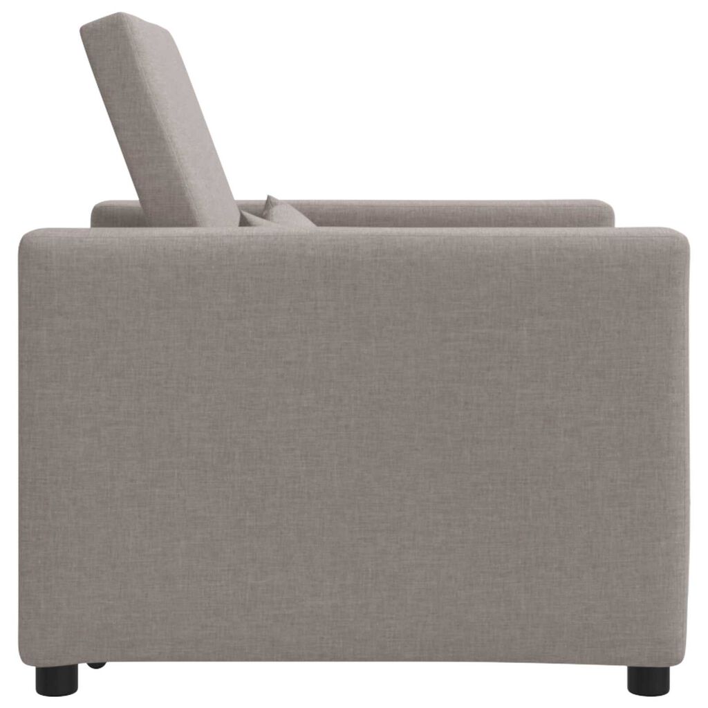 vidaXL Μονός καναπές-κρεβάτι Taupe 90 x 165 x 87 εκ. ύφασμα