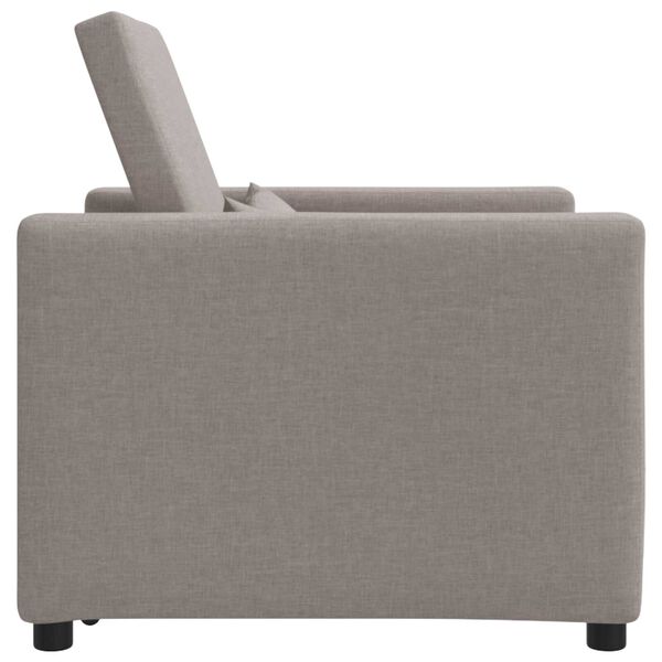 vidaXL Μονός καναπές-κρεβάτι Taupe 90 x 165 x 87 εκ. ύφασμα