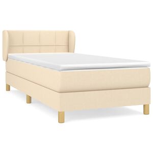vidaXL &Kappa;&rho;&epsilon;&beta;ά&tau;&iota; Boxspring &mu;&epsilon; &Sigma;&tau;&rho;ώ&mu;&alpha; &Kappa;&rho;&epsilon;&mu; 80 x 200 &epsilon;&kappa;. &Upsilon;&phi;&alpha;&sigma;&mu;ά&tau;&iota;&nu;&omicron;