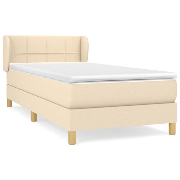 vidaXL &Kappa;&rho;&epsilon;&beta;ά&tau;&iota; Boxspring &mu;&epsilon; &Sigma;&tau;&rho;ώ&mu;&alpha; &Kappa;&rho;&epsilon;&mu; 80 x 200 &epsilon;&kappa;. &Upsilon;&phi;&alpha;&sigma;&mu;ά&tau;&iota;&nu;&omicron;