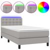 vidaXL &Kappa;&rho;&epsilon;&beta;ά&tau;&iota; Boxspring &mu;&epsilon; &Sigma;&tau;&rho;ώ&mu;&alpha; & LED &Alpha;&nu;.&Gamma;&kappa;&rho;&iota; 80x200 &epsilon;&kappa;. &Upsilon;&phi;&alpha;&sigma;&mu;ά&tau;&iota;&nu;&omicron;