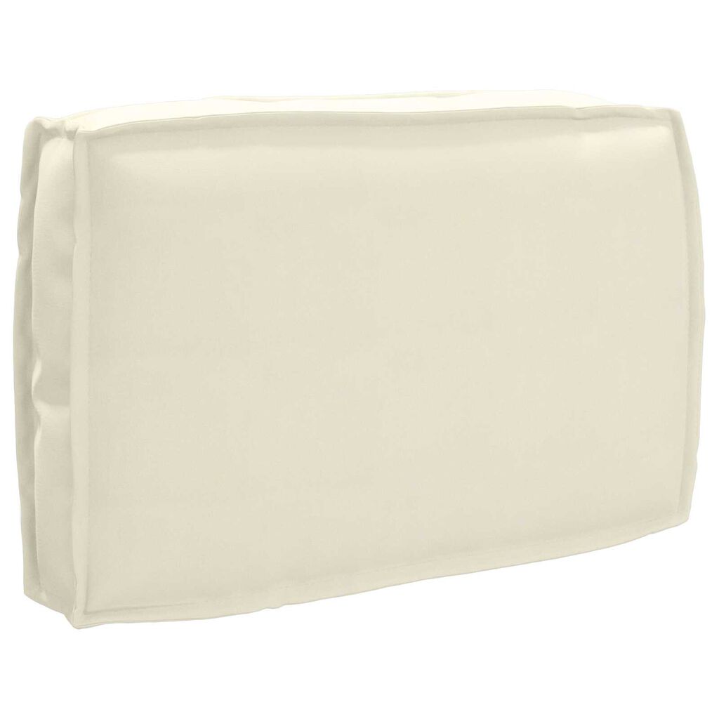 vidaXL Μαξιλάρι Παλέτας για Καθίσμα Κρεμ 60x40x12 cm, Oxford Fabric