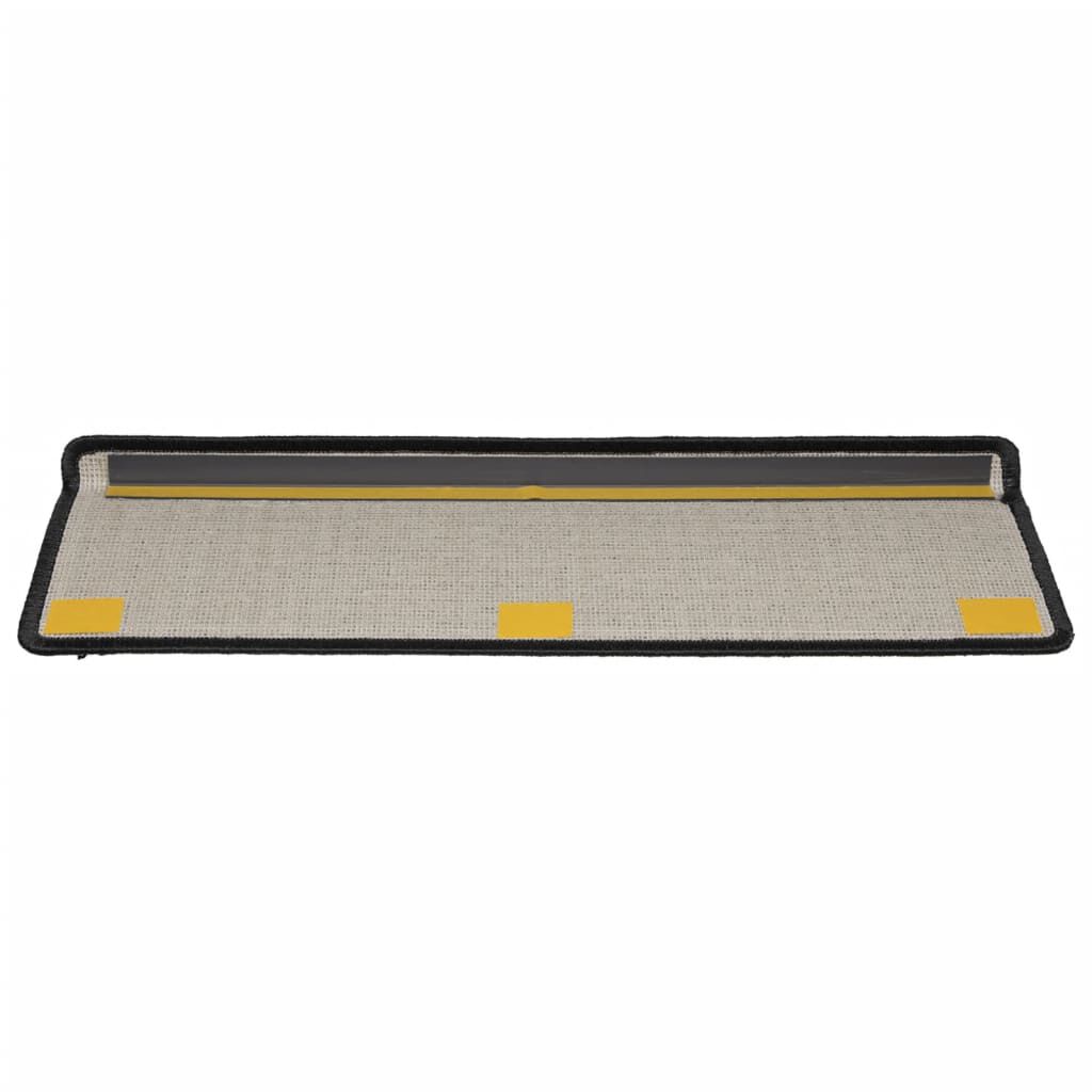 vidaXL Πατάκια Σκάλας Μοκέτα 15 τεμ. Μαύρα 65x21x4 εκ.