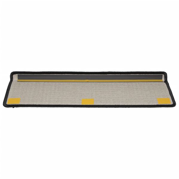 vidaXL Πατάκια Σκάλας Μοκέτα 15 τεμ. Μαύρα 65x21x4 εκ.