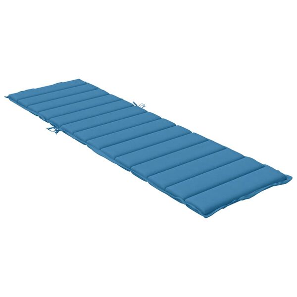 vidaXL Μαξιλάρι Ξαπλώστρας Μπλε 200x60x4 εκ. Ύφασμα