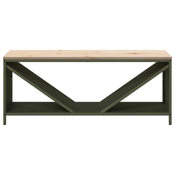 vidaXL Ράφι για καυσόξυλα με ξύλινη κορυφή 100,5x35,5x40 εκ.