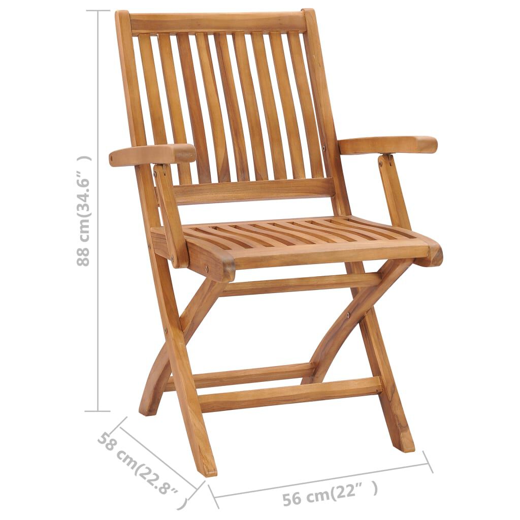vidaXL Καρέκλες Κήπου 2 τεμ. από Μασίφ Ξύλο Teak με Γαλάζια Μαξιλάρια