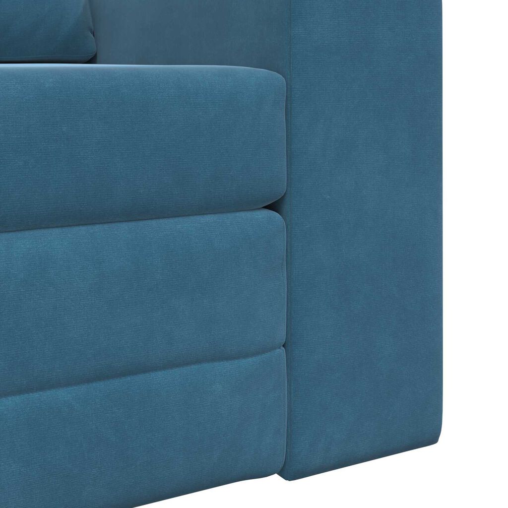 vidaXL Καναπές Κρεβάτι 2 σε 1 Μπλε 98x71x83 εκ. Βελούδο