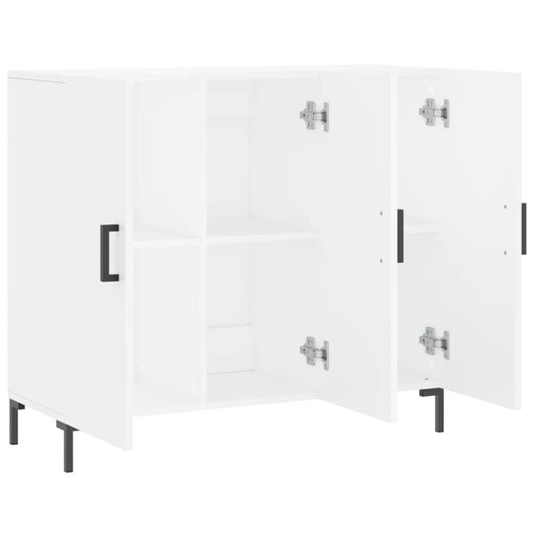 vidaXL Μπουφές Λευκός 90 x 34 x 80 εκ. από Επεξεργασμένο Ξύλο