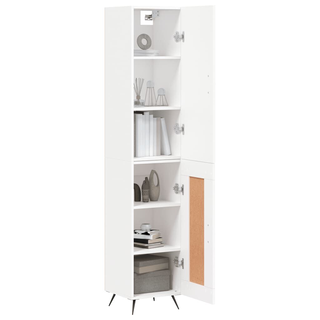 vidaXL Ντουλάπι Λευκό 34,5 x 34 x 180 εκ. από Επεξεργασμένο Ξύλο