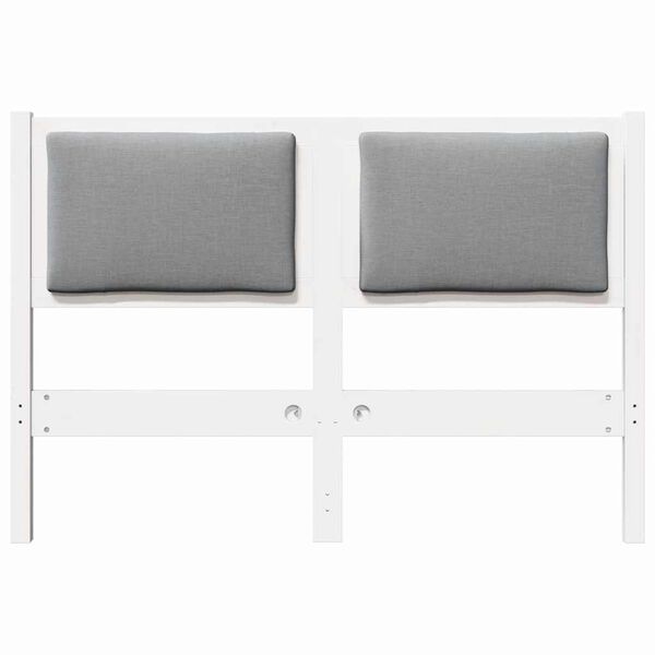 vidaXL Κεφαλάρι Άλλο Λευκό 135 cm Μασίφ ξύλο πεύκου
