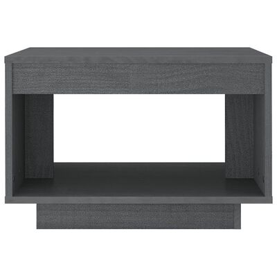 vidaXL Τραπεζάκι Σαλονιού Γκρι 50x50x33,5 εκ. από Μασίφ Ξύλο Πεύκου
