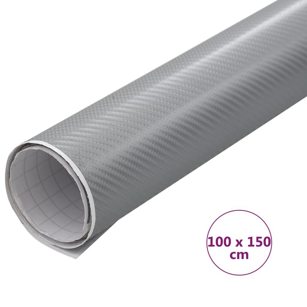 vidaXL Μεμβράνη Αυτοκινήτου 4D Ασημί 100 x 150 εκ.