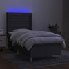vidaXL &Kappa;&rho;&epsilon;&beta;ά&tau;&iota; Boxspring &mu;&epsilon; &Sigma;&tau;&rho;ώ&mu;&alpha; & LED &Sigma;&kappa;.&Gamma;&kappa;&rho;&iota; 80x200 &epsilon;&kappa;. &Upsilon;&phi;&alpha;&sigma;&mu;ά&tau;&iota;&nu;&omicron;