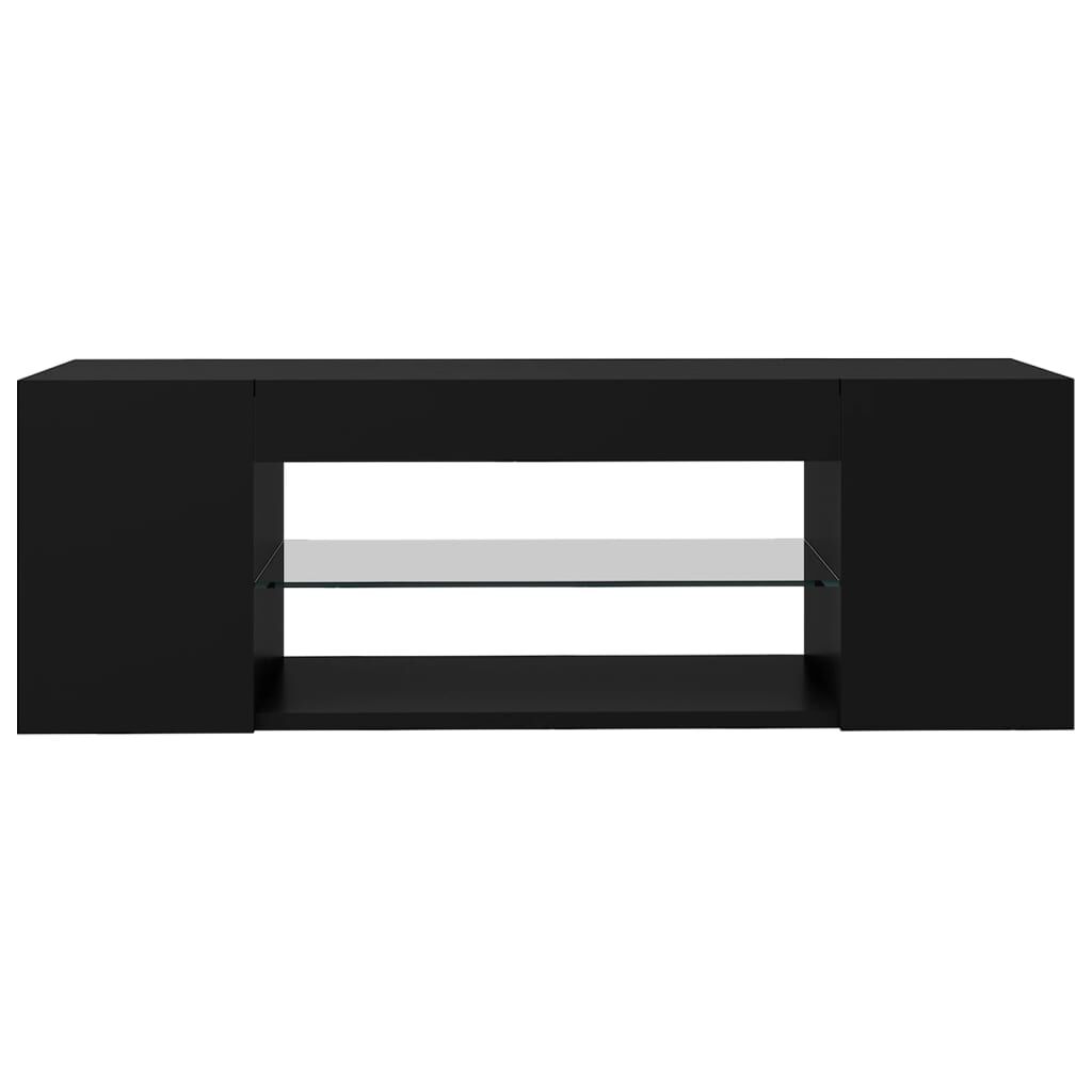 vidaXL Έπιπλο Τηλεόρασης με LED Μαύρο 90x39x30 εκ.