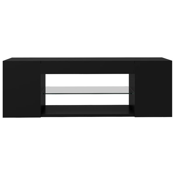 vidaXL Έπιπλο Τηλεόρασης με LED Μαύρο 90x39x30 εκ.