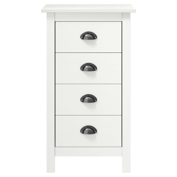 vidaXL Μπουφές Hill Λευκός 46x35x80 εκ. από Μασίφ Ξύλο Πεύκου