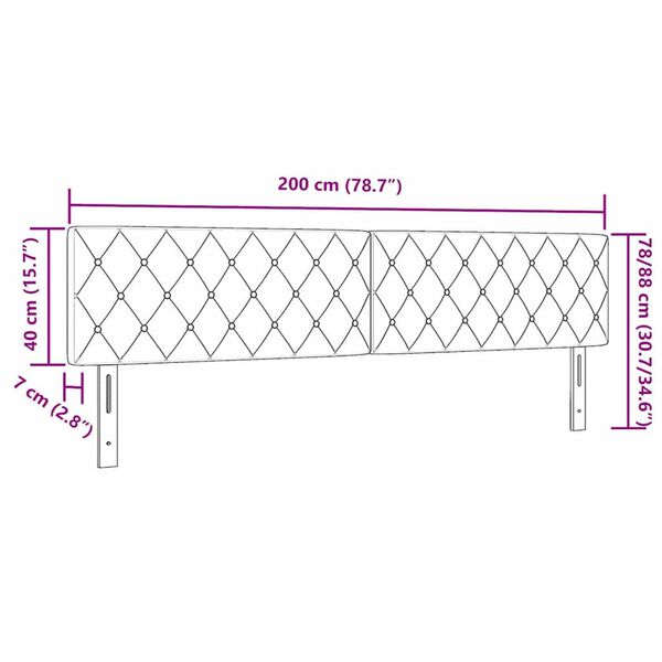vidaXL Κεφαλάρι LED με φώτα λωρίδας LED Σκούρο πράσινο 100 cm Βελούδο