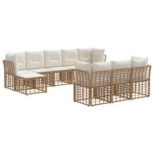 vidaXL &Sigma;&epsilon;&iota;&rho;ά &Kappa;&alpha;&nu;&alpha;&pi;έ &Epsilon;&xi;&omega;&tau;&epsilon;&rho;&iota;&kappa;&omicron;ύ 10 pcs &Phi;&upsilon;&sigma;&iota;&kappa;ό &kappa;&alpha;&iota; &Kappa;&rho;έ&mu;&alpha; &Lambda;&epsilon;&upsilon;&kappa;ό