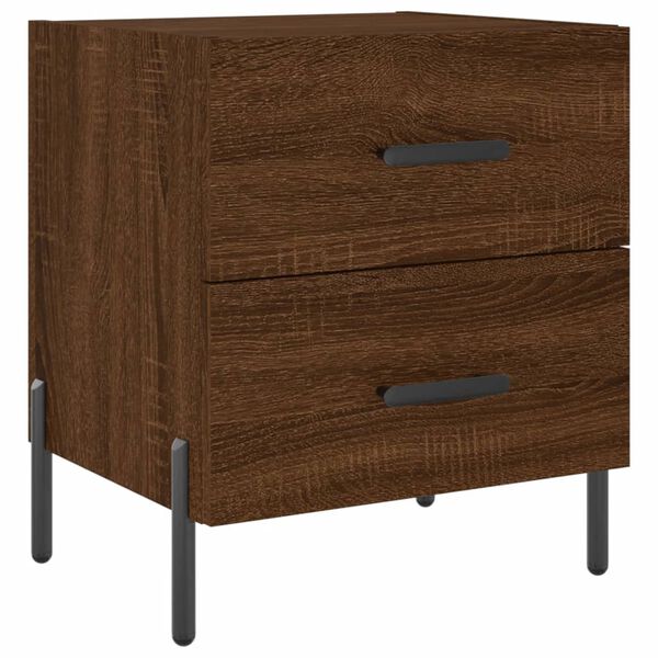 vidaXL Κομοδίνο Καφέ Δρυς 40 x 35 x 47,5 εκ. από Επεξεργ. Ξύλο