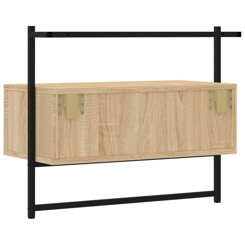 vidaXL Έπιπλο Τηλεόρασης Επιτοίχιο Sonoma Δρυς 60,5x30x51 εκ. Επ. Ξύλο