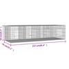 vidaXL Κλουβί Κουνελιών 4 Πάνελ 217x79x54 εκ. από Γαλβανισμένο Σίδερο