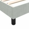 vidaXL Box Spring κρεβάτι με στρώμα ανοιχτό γκρι 90x220 εκ. Βελούδινο