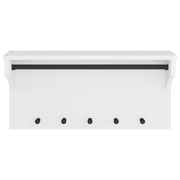 vidaXL Επίτοιχη κρεμάστρα παλτών SANDNES Λευκό 87x30x42 εκ. Πεύκο ξύλο