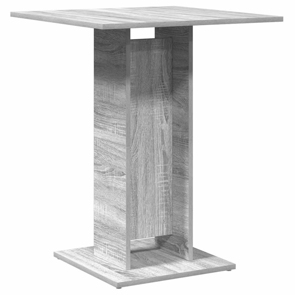 vidaXL Τραπέζι Bistro Γκρι Sonoma 60x60x75 εκ. από Επεξεργασμένο Ξύλο