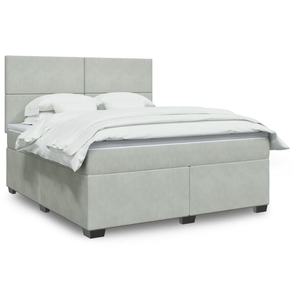 vidaXL &Kappa;&rho;&epsilon;&beta;ά&tau;&iota; Boxspring &mu;&epsilon; &Sigma;&tau;&rho;ώ&mu;&alpha; &Alpha;&nu;&omicron;&iota;&chi;&tau;ό &Gamma;&kappa;&rho;&iota; 180x200 &epsilon;&kappa;. &Beta;&epsilon;&lambda;&omicron;ύ&delta;&iota;&nu;&omicron;
