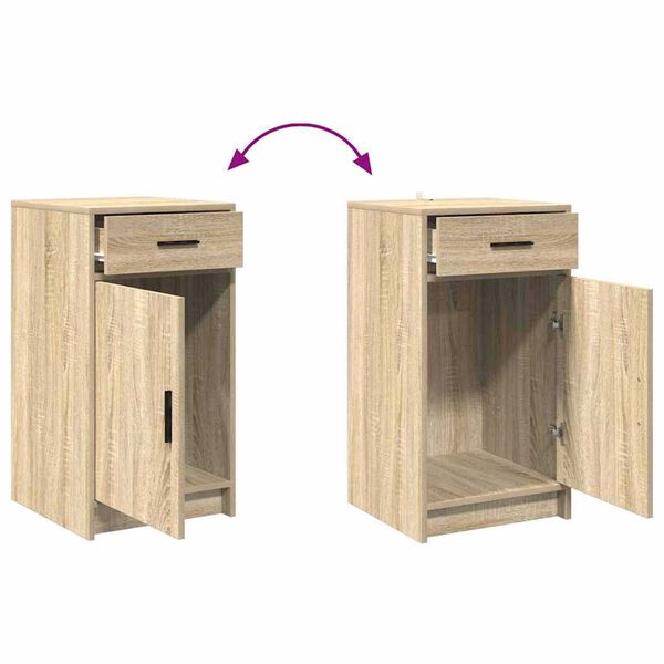 vidaXL Πλαϊνό γραφείο Sonoma Δρυς 40 x 40.5 x 75 εκ Επεξεργασμένο ξύλο