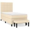 vidaXL &Kappa;&rho;&epsilon;&beta;ά&tau;&iota; Boxspring &mu;&epsilon; &Sigma;&tau;&rho;ώ&mu;&alpha; &Kappa;&rho;&epsilon;&mu; 100 x 200 &epsilon;&kappa;. &Upsilon;&phi;&alpha;&sigma;&mu;ά&tau;&iota;&nu;&omicron;