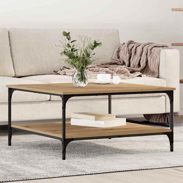 vidaXL Τραπεζάκι σαλονιού artisan δρυς 80 x 80 x 40 cm